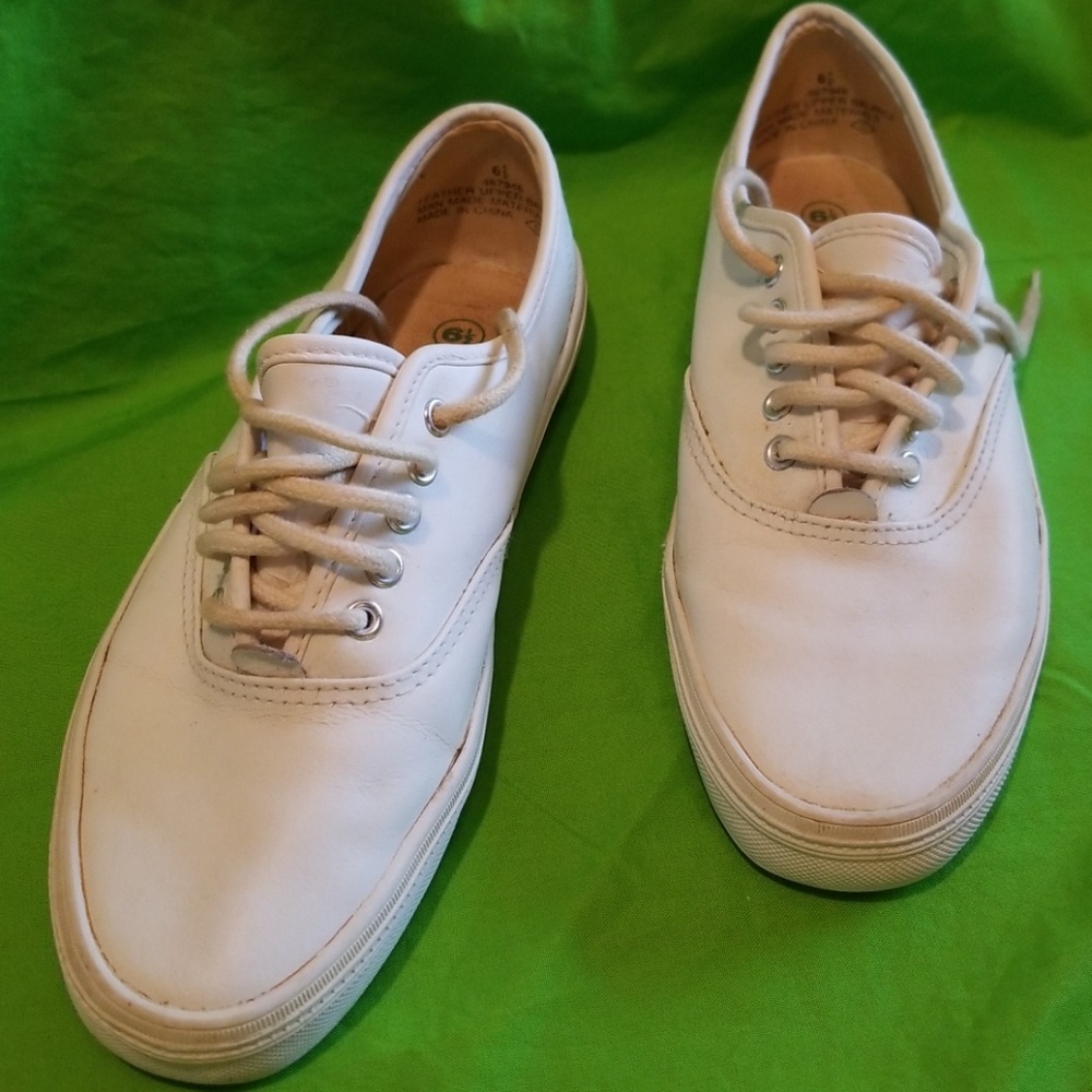 Women's White Leather Sneakers by Doc's - Size 6.5